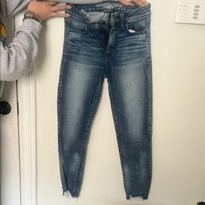 American Eagle Outfitters Sky Blue Distressed Jeggings